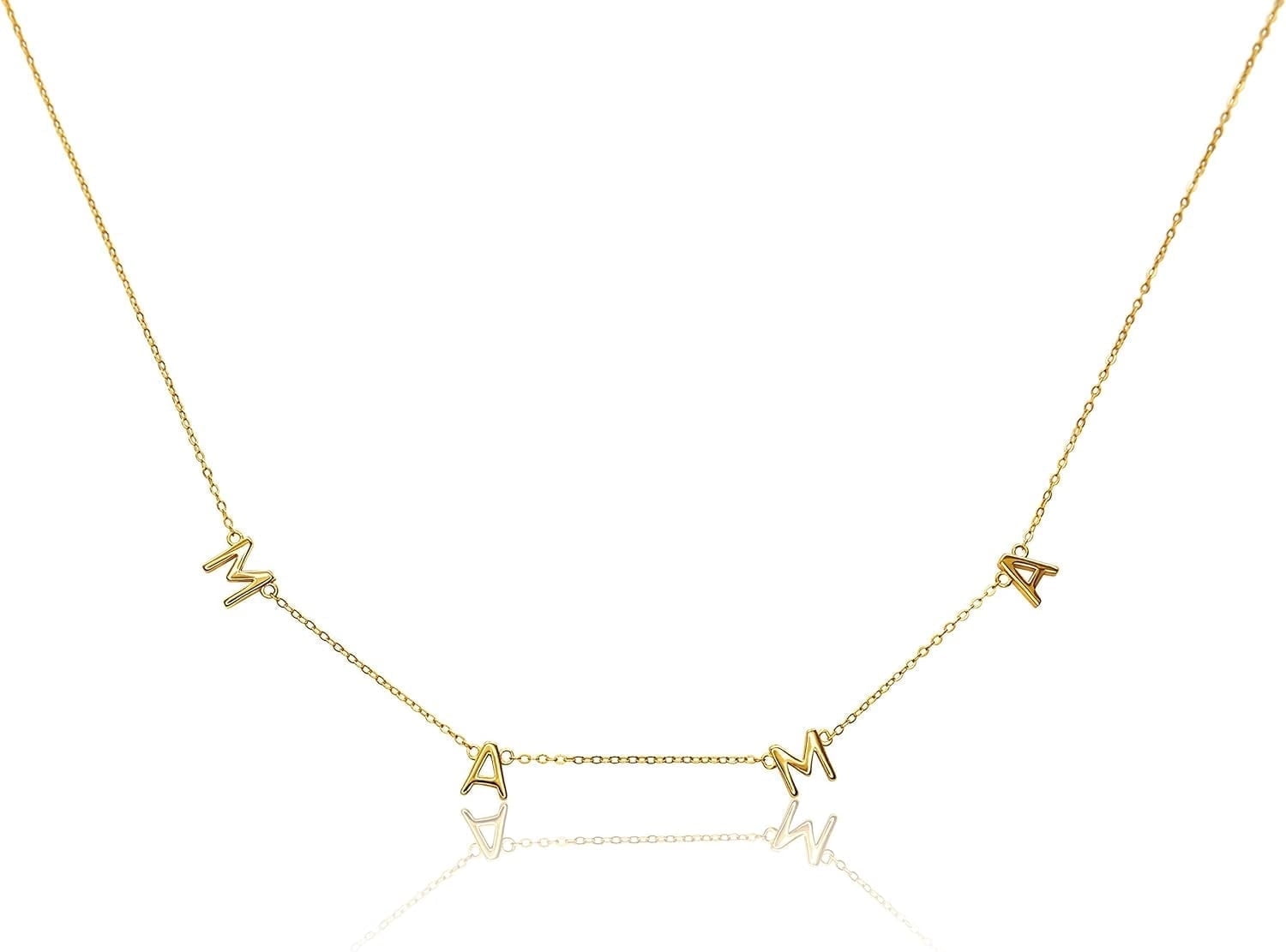 AMY AND ANNETTE Mama Necklace - (Mom , Mother - Great Gift) in 14K Gold Plated