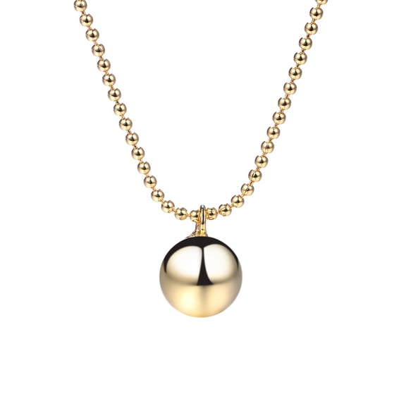 Amy and Annette 14K Gold Plated Ball Bead Pendant Necklace