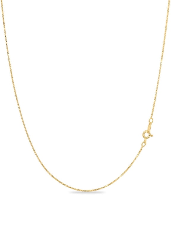 Amy and Annette 14k Plated 18" Gold Box Chain For Women