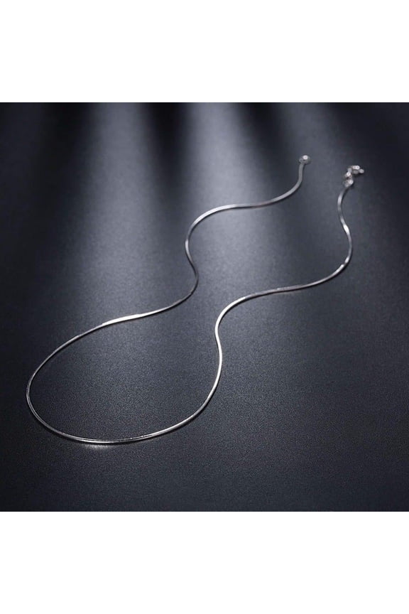14K White Gold Plated  Snake Chains 24"