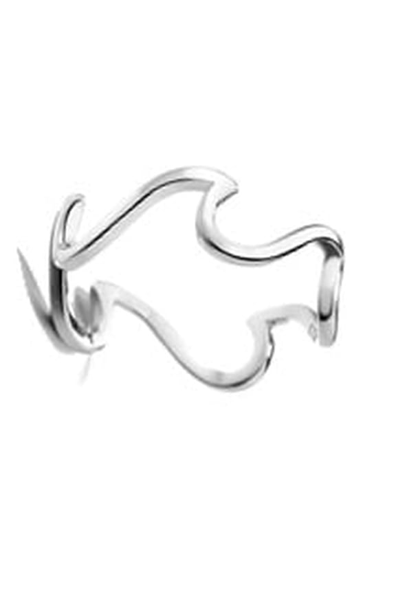 Minimalist Wave Sterling Silver Ring