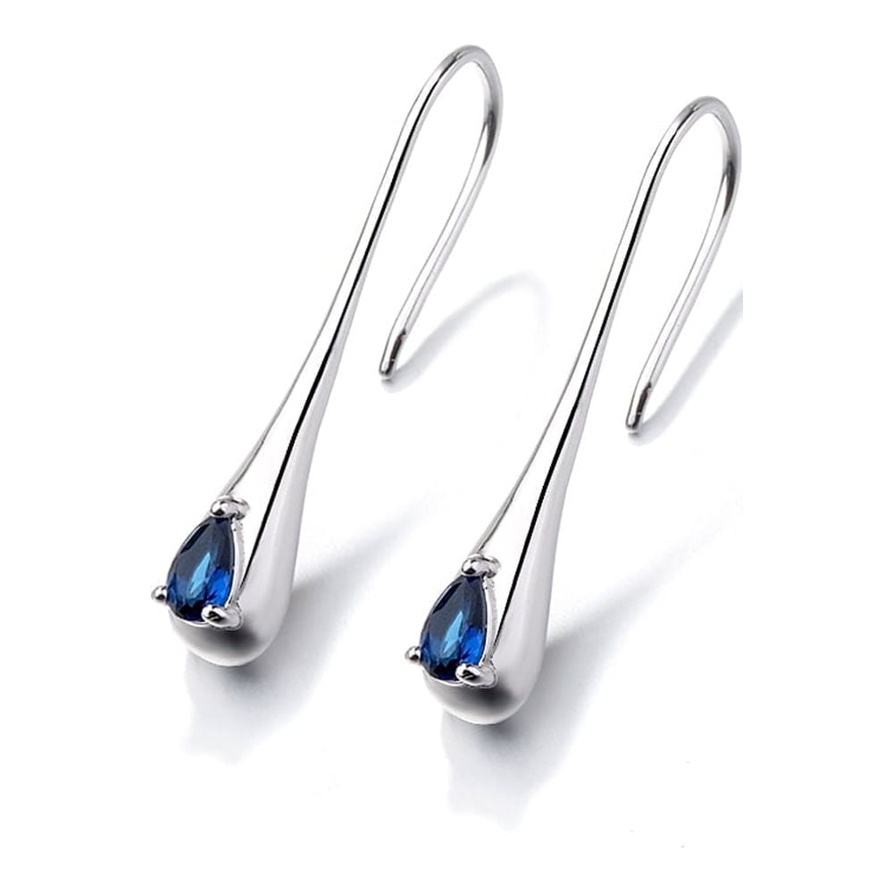 Walmart Black Friday Deals 2025 - Sterling Silver Lab-Created Sapphire Statement Teardrop Earrings
