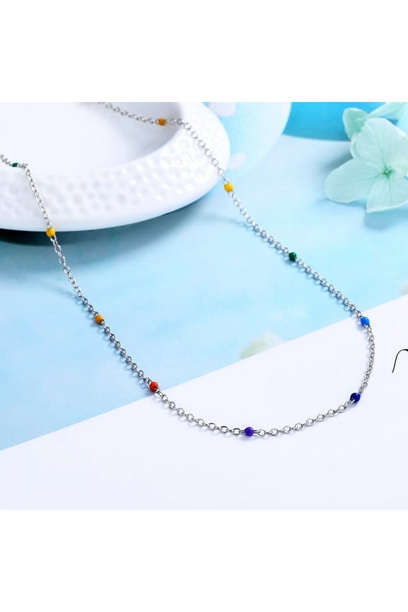 Sterling Silver 7 Genuine Chakra Pendant Necklace