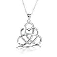 thumbnail image 1 of Amy and Annette Sterling Silver Celtic Heart Pendant Necklace, 1 of 4