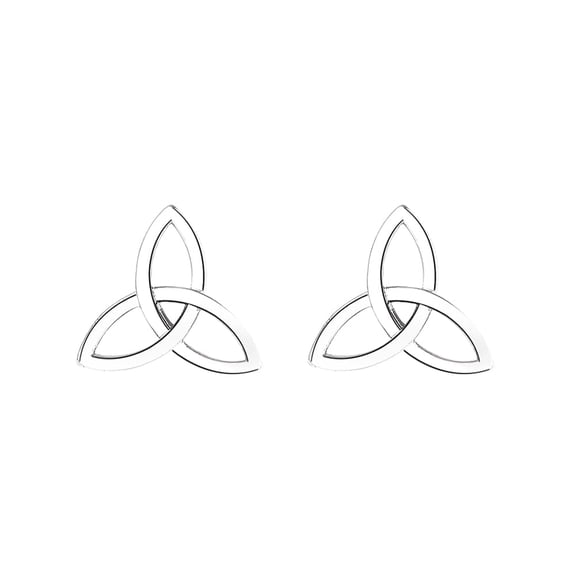 Amy and Annette Sterling Silver Celtic Stud Earrings