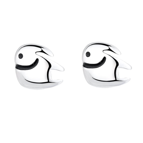 Amy and Annette Sterling Silver Elephant Stud Earrings