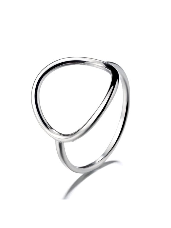 Amy and Annette Sterling Silver Open Circle Ring