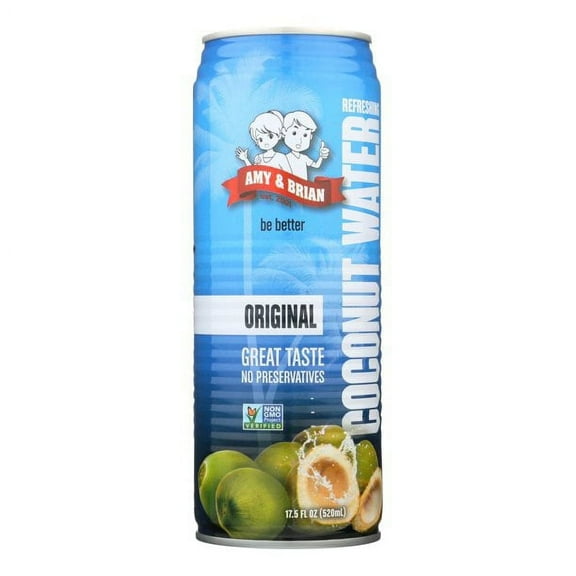 Amy and Brian Coconut Water Original - 17.5 fl oz Pack of 2