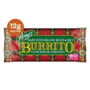 Amy's Organic Bean and Cheddar Cheese Burrito, Vegetarian, 6 oz (Frozen)