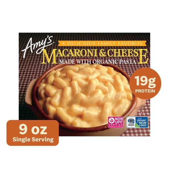 Amy's Frozen Meals, Macaroni and Cheese, Microwave Meals, 9 oz