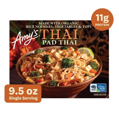 Amy's Frozen Meals, Pad Thai, Gluten Free Microwave Meals, 9.5 oz