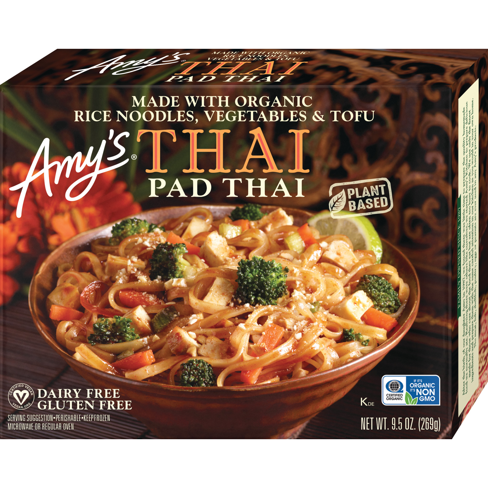 Amy's Kitchen Frozen Meals, Pad Thai, Gluten Free Microwave Meals, 9.5 oz - image 1 of 7