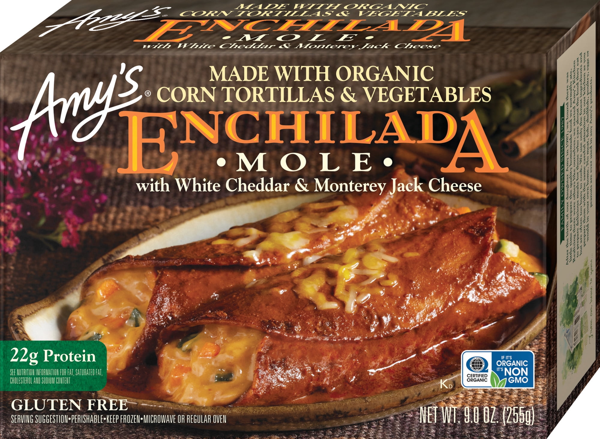 Amy's Kitchen Mole Cheese Enchilada, 9 oz. Frozen Meal