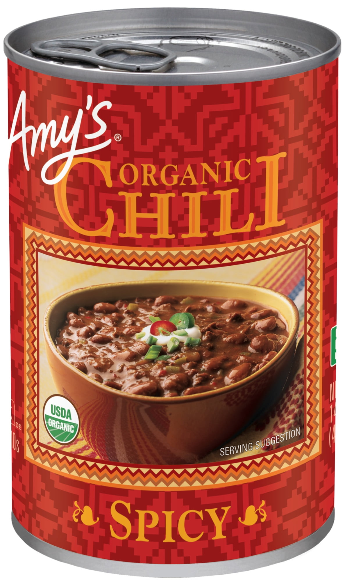 Amy's Kitchen Organic Spicy Chili, Gluten Free, Vegan, 14.7 oz. (Canned Chili)