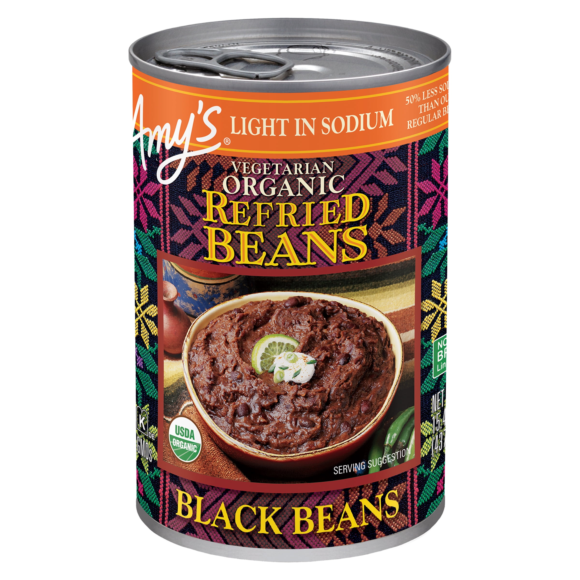 Amy's Kitchen Refried Black Beans Low Sodium (12x15.4 oz)