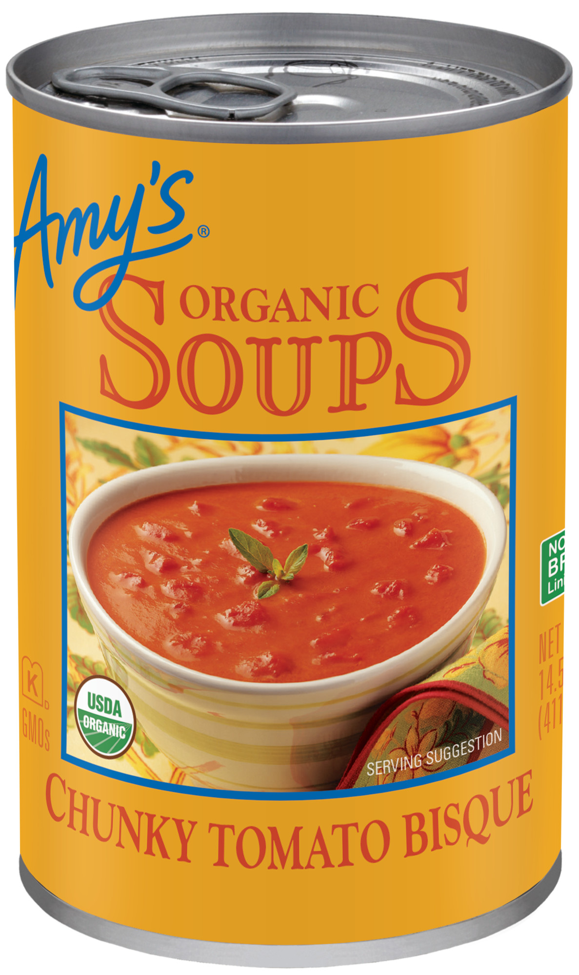Amy’s Kitchen Soup, Organic Chunky Tomato Bisque Soup, Gluten Free, Canned Soup, 14.5 oz - image 1 of 8