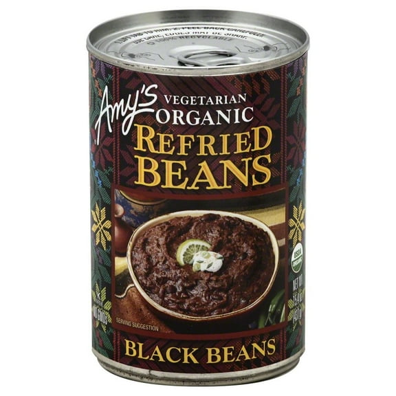 Amy's Kitchen- Vegetarian Organic Refried Black Beans 15.4 ounce
