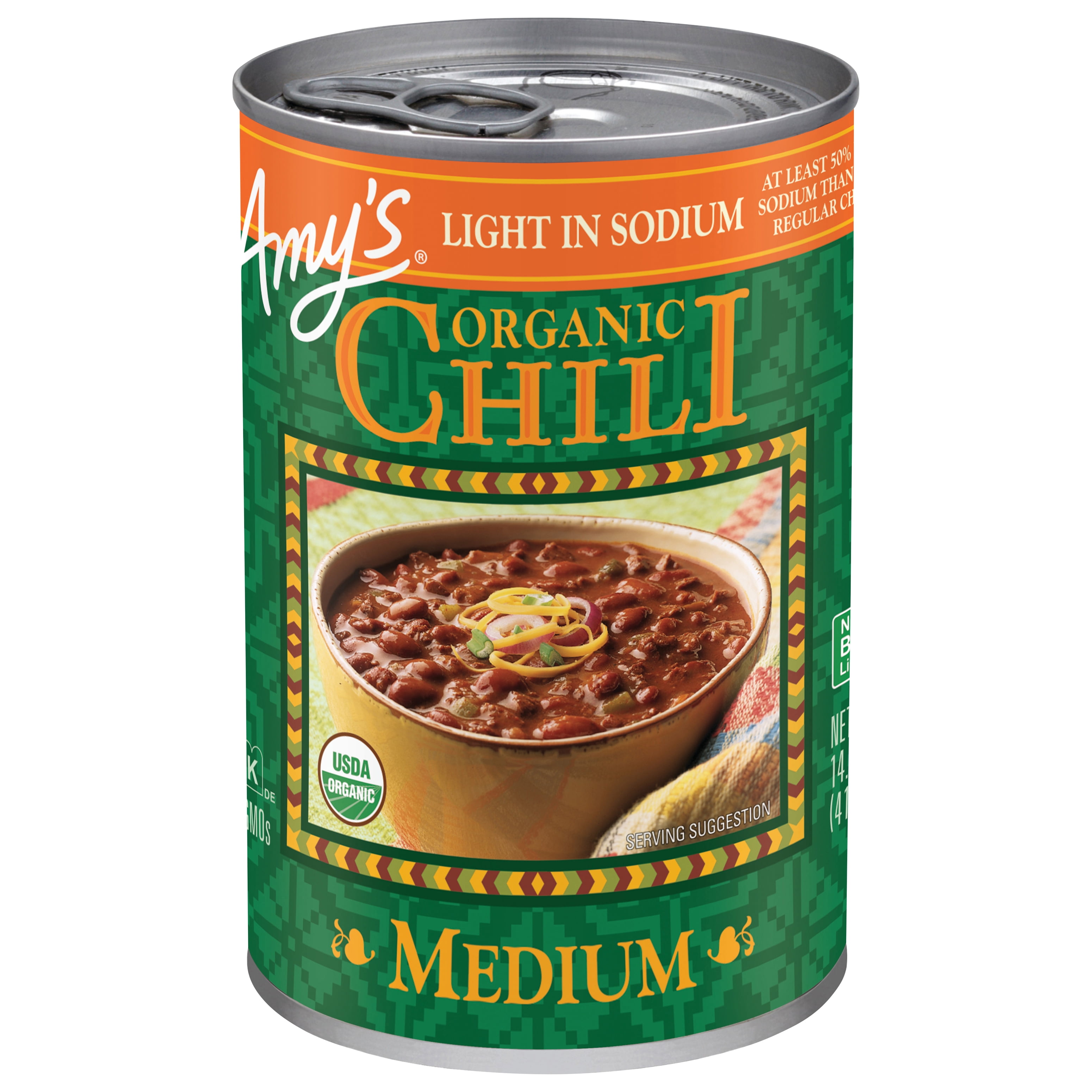 Amy's Light Sodium Medium Chili Organic 14.7 oz (Pack Of 10)