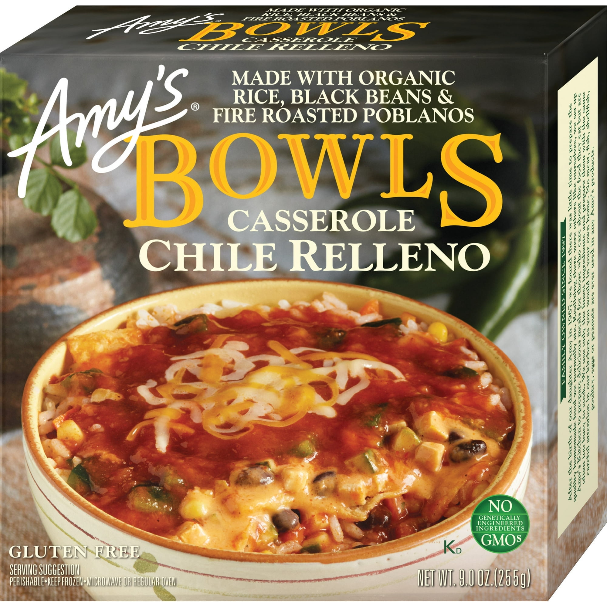 Amy's Meals, Chile Relleno Casserole Bowl, Made With Organic Rice