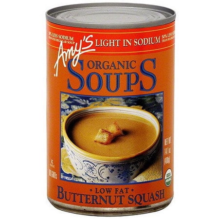 Amy's Organic Butternut Squash Soup, Light in Sodium, 14.1 oz | Pack of 12