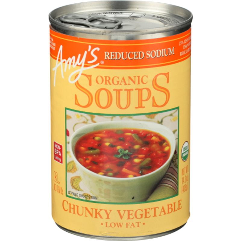 Amys Organic Chunky Vegetable Low Fat Soup 143 Oz Pack Of 3 0560