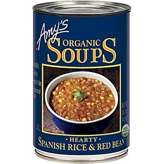 Amy's Organic Hearty Spanish Rice and Red Bean Soup, Vegan, Gluten Free, 14.7 oz (Pack of 2)