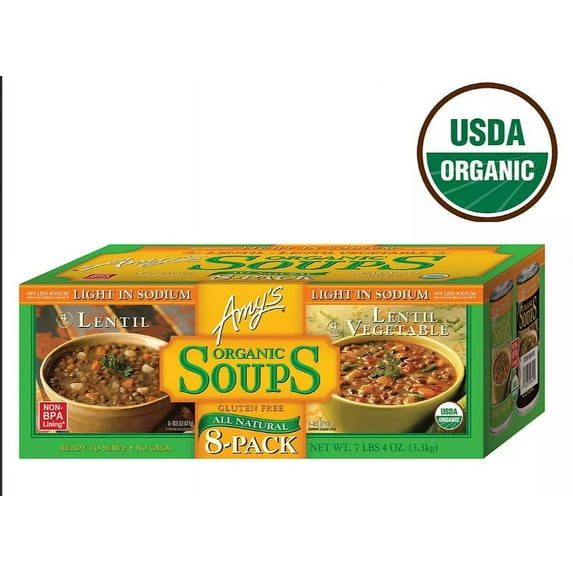 Amy's Organic Lentil Soups, 8 pk./14.5 oz.