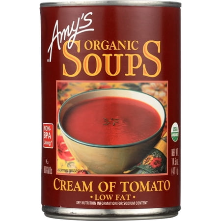 Amy's Organic Low Fat Cream of Tomato Soup 14.5 oz Pack of 2