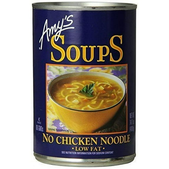 Amy's Organic Low Fat Soup No Chicken Noodle 14.1 fl oz Pack of 4