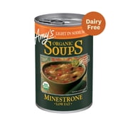 Amy’s Soup, Organic Light in Sodium Minestrone Soup, Made With Organic Vegetables, Canned Soup, 14.1 Oz