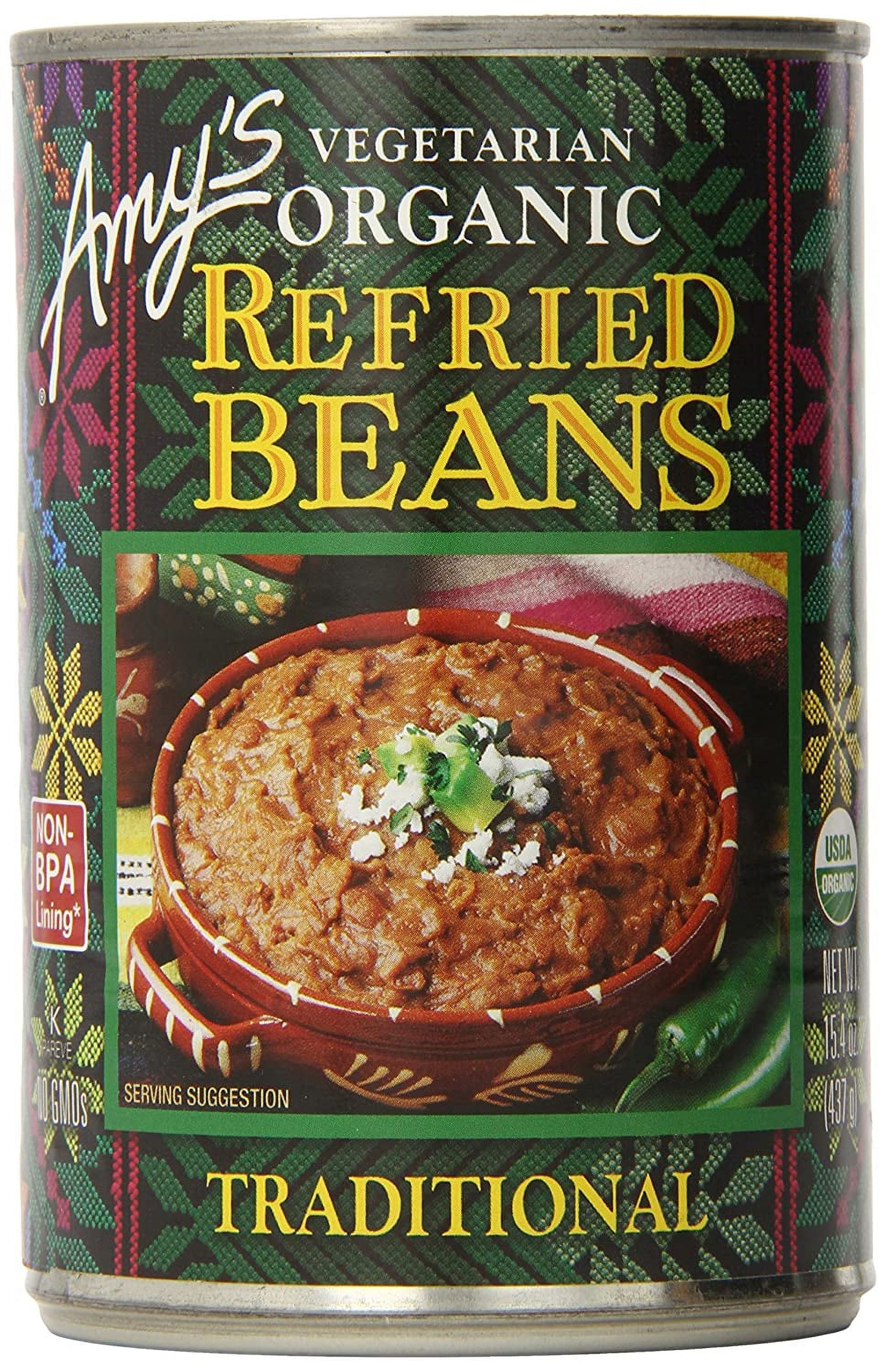 Amy's Organic Refried Beans Vegetarian Traditional 15.4 oz Pack of 2