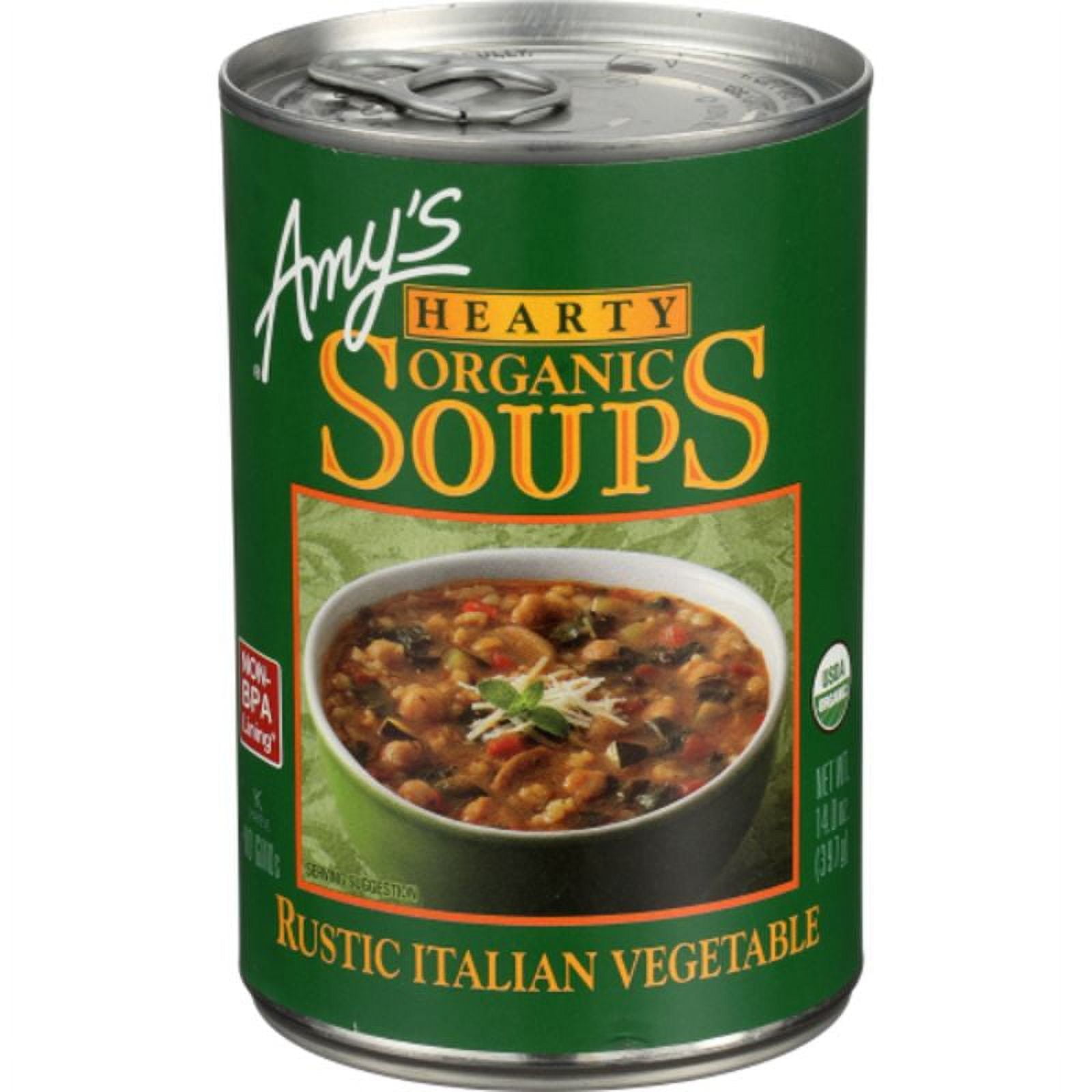 Amy's Organic Rustic Italian Vegetable Soup 14 oz Pack of 3