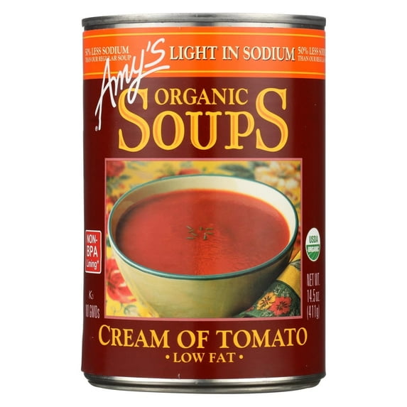 Amy's Organic Soups Cream of Tomato 14.5 oz Pack of 2