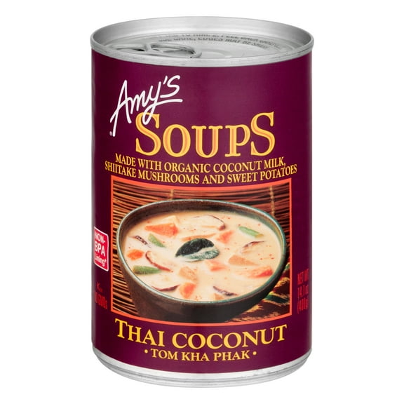 Amy's Tom Kha Phak Thai Coconut Soup - 14.1 oz- Pack of 2