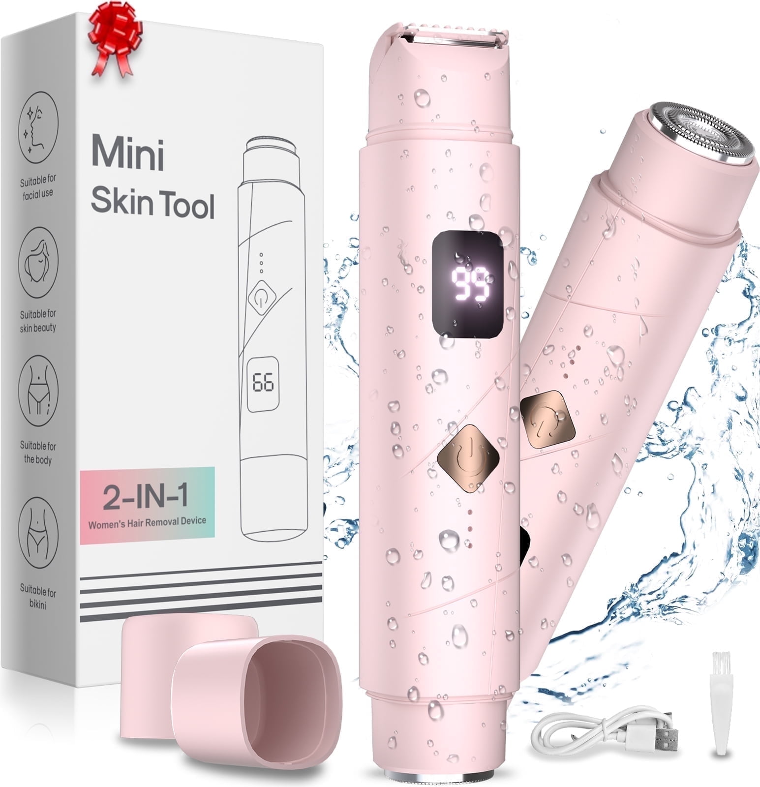 Amybaby Women's 2-in-1 Electric Bikini & Body Trimmer - Painless