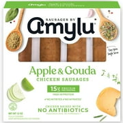 Amylu Foods Apple & Gouda Chicken Sausages, 12oz