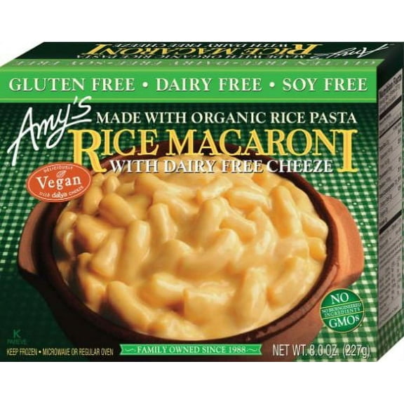 Amys Non Dairy Rice Macaroni and Cheeze Entree, 8 Ounce - 12 per case.