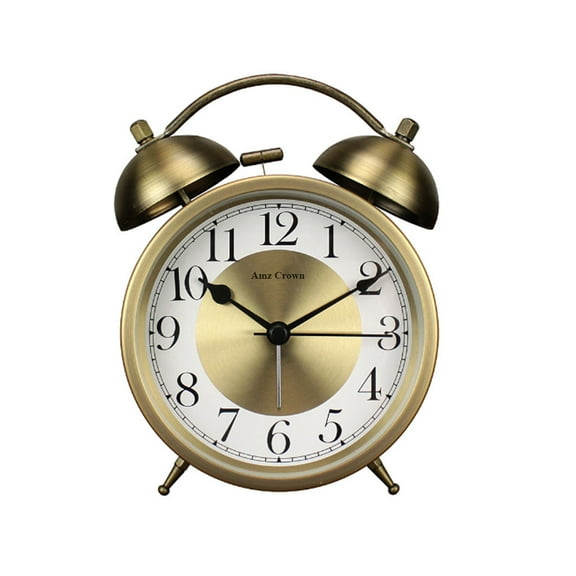 Amz Crown Alarm clock, Super Loud Alarm Clock for Heavy Sleepers,4 inches Twin Bell