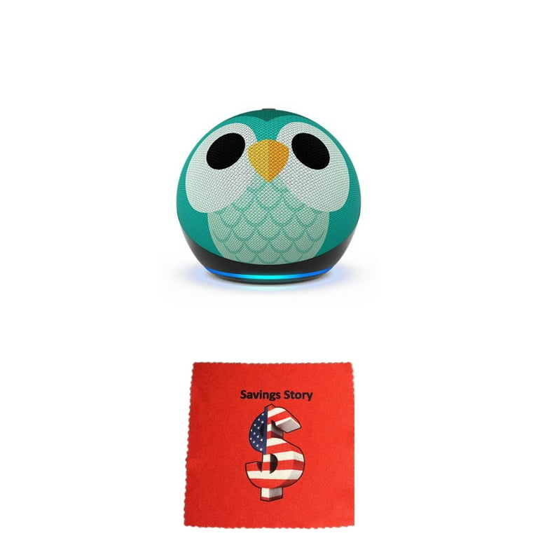 Amz_Echo Dot Kids Owl Smart Speaker, Fun Voices & Games, Parental