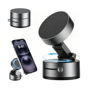 Magnetic Vacuum Car Phone Holder with Suction Cup, 360  Adjustable Car Phone Holder for Car Mount, Foldable and Retractable Suction Cup Car Phone Mount, Multi-Purpose Phone Holders with Smartphones