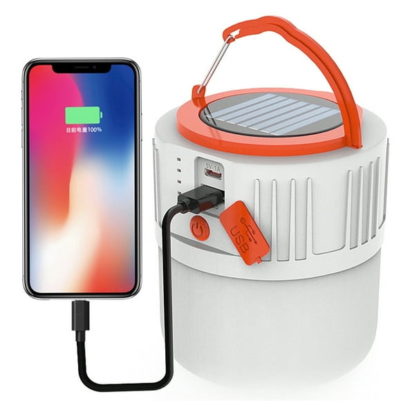 AmzDoer LED Camping Lantern Rechargeable,5 Light Modes 4800mAh Power Bank,Solar Tent Light, Solar Spot Light for Camping Garden Tent Hiking Climbing