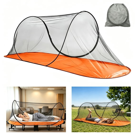 AmzDoer Mosquito Tent with Bottom, Portable Foldable Mosquito Net for Outdoor, Foldable Mosquito Net for Camping, Personal Insect-Proof Canopy, Mosquito Net for Bed, Camping, Travel, Patio, Suitable