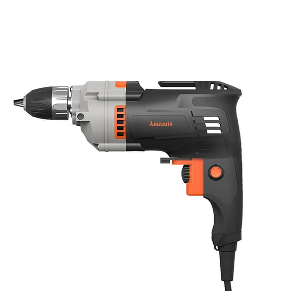 Amzauto Electrical drills, Electric Hand-held Drills, Keyless Chuck, 8.0-Amp, Variable Speed Reversible
