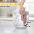thumbnail image 1 of Amzcku 1 Gallon Glass Beverage Dispenser, 18/ 8 Stainless Steel Spigot and Lid with Ventilation Holes- Glass Drink Dispensers for Parties - Mason Jar Drink Dispensers with Lids, 1 of 5
