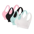 thumbnail image 1 of Amzcrzy 4-Pack Sports Bras for Women, Plus Size Bras Seamless Wirefree Comfortable Yoga Bra with Removable Pads, 1 of 6