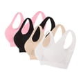 thumbnail image 1 of Amzcrzy 4-Pack Sports Bras for Women, Plus Size Bras Seamless Wirefree Comfortable Yoga Bra with Removable Pads, 1 of 6
