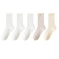 thumbnail image 1 of Amzcrzy 5 Pairs Crew Socks for Women Ribbed Cozy Solid Color Mid Calf Socks Women Soft Breathable Comfortable Athletic Socks Women, 1 of 3