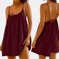 thumbnail image 1 of Amzcrzy Backless Cami Dress Womens Casual Solid Color Spaghetti Strap Beach Dresses for Women Back Tie Knot Flowy Loose Fit Sleeveless Sundress for Beach Vacation, 1 of 9