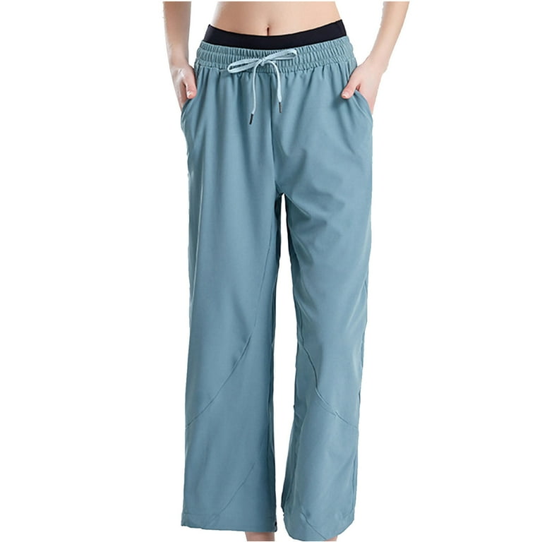 Amzcrzy High Waist Yoga Pants Women's Flare Pants Loose Straight