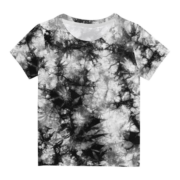 Amzcrzy Kids Children Tie Dye T-Shirt for Boys Girls,Fashion Crew Neck Summer Clothes Rainbow Colorful Tie Dye Short Sleeve Shirts for Baby Boys Girls Plus Size Tops 4-5 Years